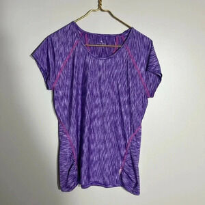Athleta Purple Space Dye Athletic Top Size L
